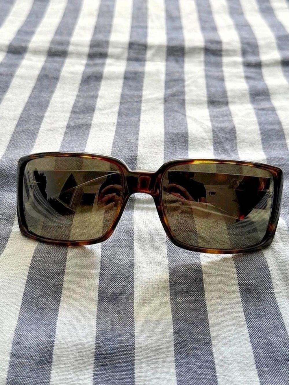 Gucci Interlocking G Logo Square Sunglasses in Tortoiseshell Brown